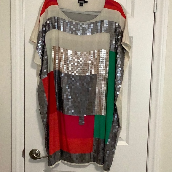DKNY Multicolor Sequin Dress - Picture 3 of 10